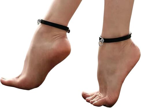 Adjustable Leather Ankle Strap with Soft Inner Lining Anklet Charm Chain Suitable for Comfort and Retro Modern Styles in Saudi Arabia