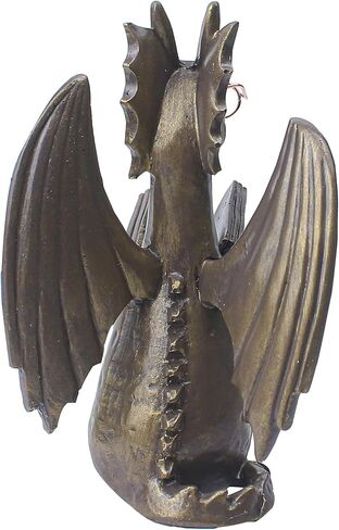 Dragon Reading Book Statue Figurine Sculpture, Wearing Glass Dinosaur Mini Cute Small Creative Ornament for Garden Bookshelf Decorations Adult Shelf Home Landscaping Outdoor Desktop Housewarming in Saudi Arabia