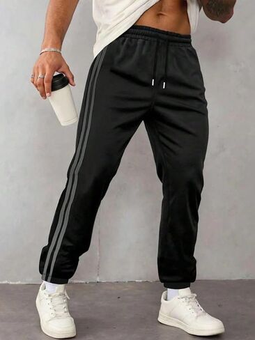 Men's Athletic Jogger Pants with Drawstring & Pockets, 1-Pack, Comfortable Casual Sweatpants for Workout & Lounge in Saudi Arabia