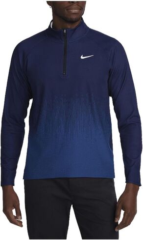 قميص الجولف Nike Tour للرجال Dri-FIT ADV 1/2-Zip (كحلي منتصف الليل/أزرق كورت/أبيض، FD5833-410) مقاس متوسط in Saudi Arabia