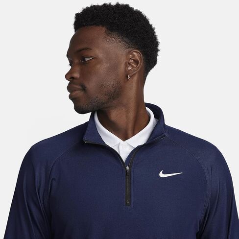 قميص الجولف Nike Tour للرجال Dri-FIT ADV 1/2-Zip (كحلي منتصف الليل/أزرق كورت/أبيض، FD5833-410) مقاس متوسط in Saudi Arabia