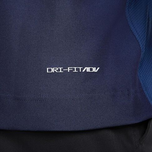 قميص الجولف Nike Tour للرجال Dri-FIT ADV 1/2-Zip (كحلي منتصف الليل/أزرق كورت/أبيض، FD5833-410) مقاس متوسط in Saudi Arabia