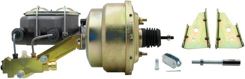 مجموعة تحويل معززة قوة الفرامل من Speedway Motors المتوافقة مع هيكل GM A F X من 1964 إلى 1972 تأتي مع معزز مزدوج مقاس 8 بوصات، وأسطوانة رئيسية تتحمل 1-1/8 بوصة، ونظام قرص إلى قرص in Kuwait