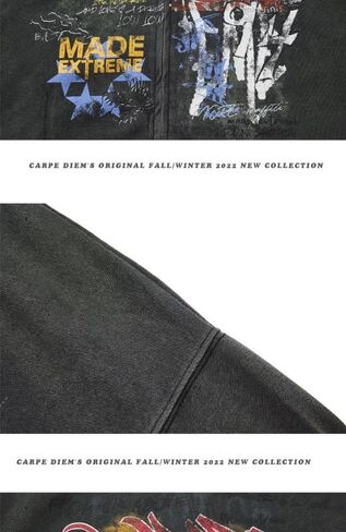 Y2K men's and women's retro graffiti printed hooded sweatshirts, loose casual jackets for couples in Saudi Arabia