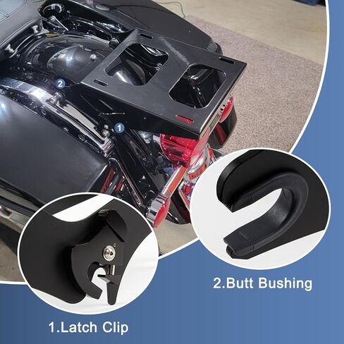 Detachable Two Up Tour Pack Pak Mounting Luggage Rack Compatible for Touring Street Glide Road King Electra Glide 2014-2025, Black in Saudi Arabia