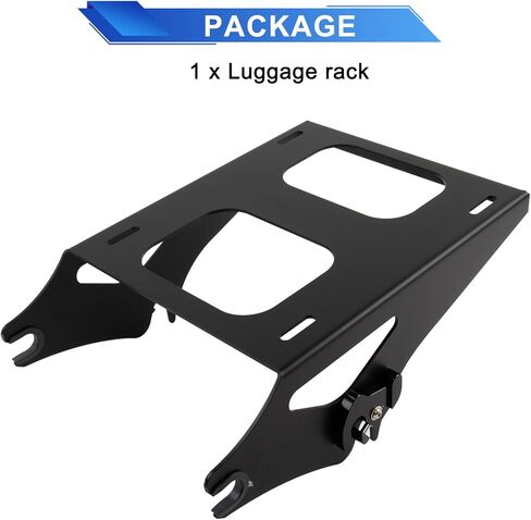 Detachable Two Up Tour Pack Pak Mounting Luggage Rack Compatible for Touring Street Glide Road King Electra Glide 2014-2025, Black in Saudi Arabia
