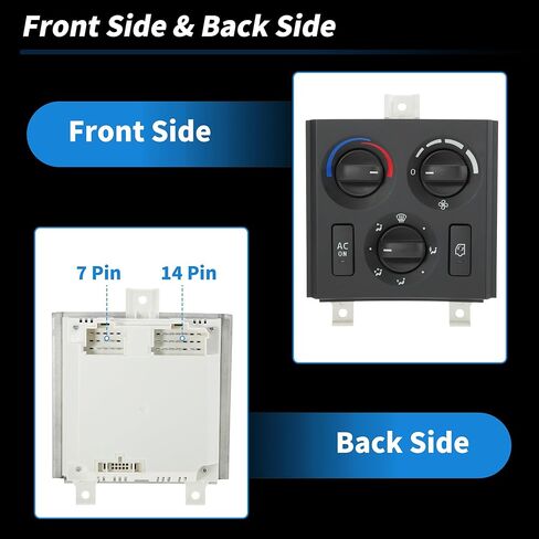 وحدة التحكم في المناخ لسخان A/C لسيارة فولفو VNL 2003-2024 لوحة تبديل التحكم HVAC استبدال رقم 21326144/20511569/20549634 مناسب لـ in Kuwait