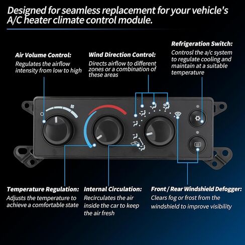 وحدة التحكم في المناخ لسخان مكيف الهواء لدودج لرام 1500 2500 3500 2006 لدودج داكوتا 2005 لوحة مفاتيح التحكم HVAC رقم 55056569AD/55056569AE in Kuwait