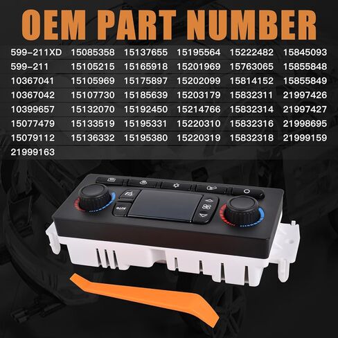 599-211XD Heater A/C Climate Control Module Panel Switch fit for Buick Rainier Cadillac Escalade Chevrolet Avalanche Silverado 1500 2500 3500 Tahoe Suburban Trailblazer GMC Yukon Envoy Sierra in Saudi Arabia