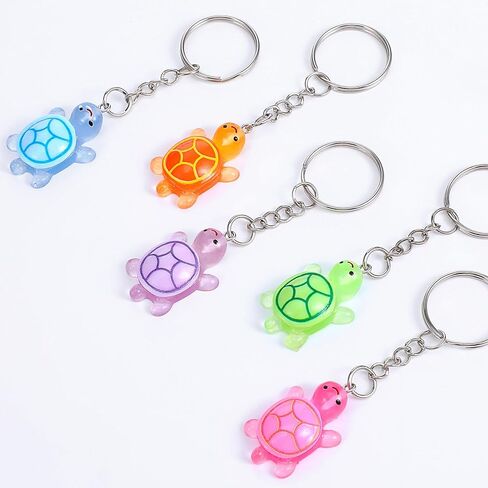 60 قطعة من سلسلة مفاتيح السلحفاة الصغيرة، تماثيل سلحفاة من الراتنج متعدد الألوان من أجل هدايا الحفلات، حليات الحقائب، ديكورات خزان الأسماك in Kuwait