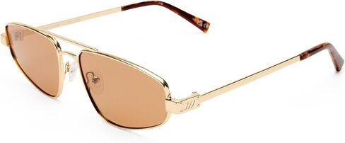 Le Specs Treasure Sunglasses - Gold, Aviator, Unisex, Micro 90s Sleek Style in Saudi Arabia