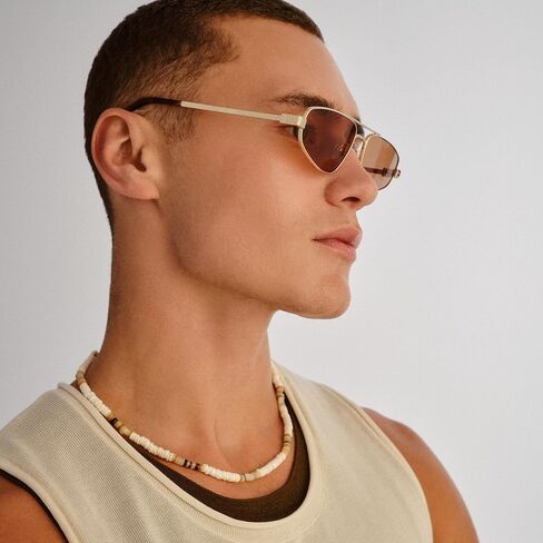 Le Specs Treasure Sunglasses - Gold, Aviator, Unisex, Micro 90s Sleek Style in Saudi Arabia