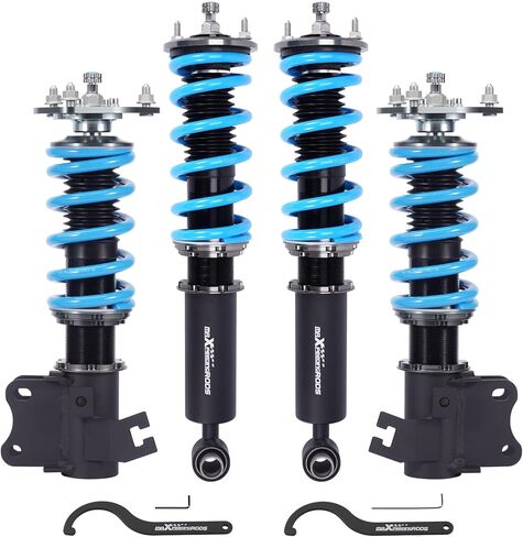 maxpeedingrods Coilovers لـ Nissan S13 240SX 1989-1994، مجموعة تعليق كويلوفيرز قابلة للتعديل بـ 24 مستوى، مجموعة خفض مطورة T6 قابلة للتعديل باللون الأزرق in Saudi Arabia