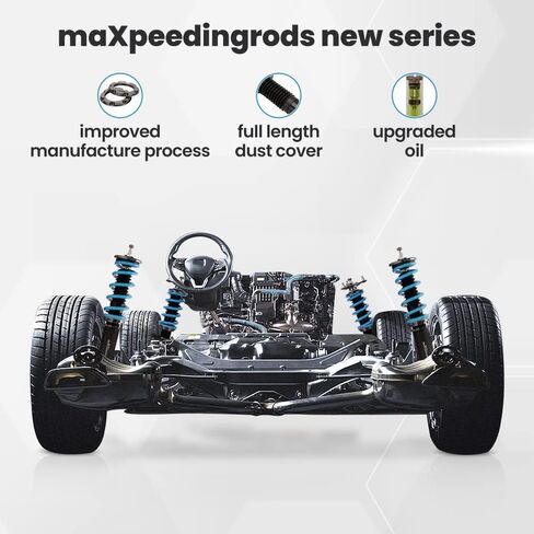 maxpeedingrods Coilovers لـ Nissan S13 240SX 1989-1994، مجموعة تعليق كويلوفيرز قابلة للتعديل بـ 24 مستوى، مجموعة خفض مطورة T6 قابلة للتعديل باللون الأزرق in Saudi Arabia