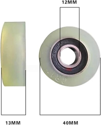 Plastic Coated Bearing Pulley Pu6001 12 * 40 * 13 Polyurethane Molding Rubber Wheel 10pcs in Saudi Arabia