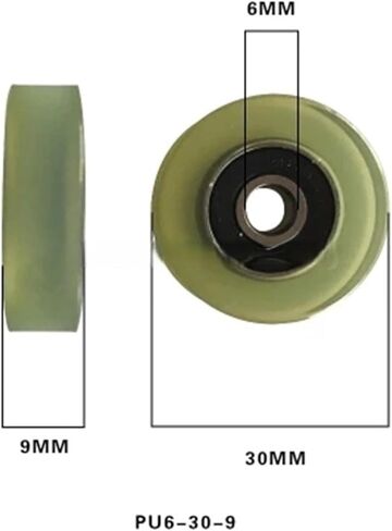 Rubber Coated Bearing PU626 6 * 30 * 9 Pulley Outer Diameter 30 Miniature Plane Roller Wheel 10pcs in Saudi Arabia