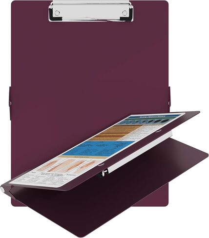 Nursing Clipboard with Nursing and Medical Edition Cheat Sheets Nursing School Essentials, Aluminum Foldable Nurse Clip Boards Essential Accessory for Efficient Patient Care (Wine Red) in Kuwait