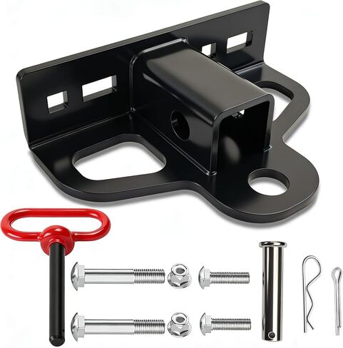 وصلة وصلة مقطورة لجزازة العشب بدون دوران، فولاذ شديد التحمل بسمك 8 مم، مناسب عالمي لمراكز الفتحات مقاس 2.5 بوصة - 5.0 بوصة، تصميم فتحة سلسلة متعددة الاستخدامات، مع كرة وصلة بطول 2 بوصة وأجهزة مسمار، لمسة نهائية غير لامعة مقاومة للصدأ in Kuwait