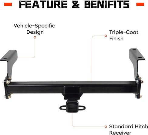 2" Receiver Trailer Hitch Fits for Subaru Crosstrek 2018 2019 2020 2021 2022 2023, Square Tube Frame, Black Class 3 Towing Hitch Kit Bike Rack in Saudi Arabia