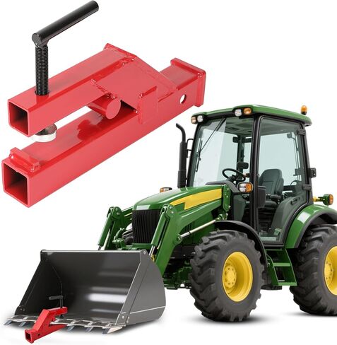 KUAFU المشبك على وصلة وصلة المقطورة محول مع 2 بوصة جهاز استقبال كروي متوافق مع دلو جرار بوبكات ديري أجزاء توجيه انزلاقية عالمية مطلية بمسحوق الفولاذ الأحمر in Kuwait