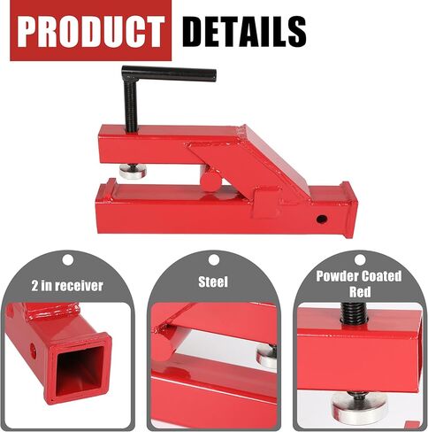 KUAFU المشبك على وصلة وصلة المقطورة محول مع 2 بوصة جهاز استقبال كروي متوافق مع دلو جرار بوبكات ديري أجزاء توجيه انزلاقية عالمية مطلية بمسحوق الفولاذ الأحمر in Kuwait