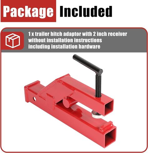 KUAFU المشبك على وصلة وصلة المقطورة محول مع 2 بوصة جهاز استقبال كروي متوافق مع دلو جرار بوبكات ديري أجزاء توجيه انزلاقية عالمية مطلية بمسحوق الفولاذ الأحمر in Kuwait