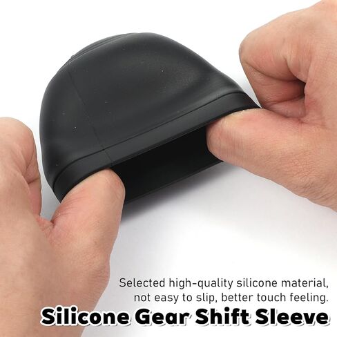 Car Gear Shift Knob Cover, Anti Slip Silicone Shift Knob Cover Silicone 6-Speed Shifts Knobs Covers Universal Auto Shifter Transmission Protective Covers for Most Cars (Black) in Saudi Arabia