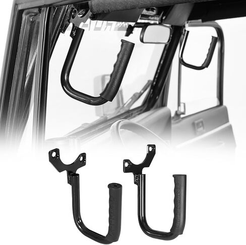 Hooke Road Wrangler YJ Front Steel Grab Handles for 1987-1995 Jeep Wrangler YJ - (Pack of 2) in Saudi Arabia