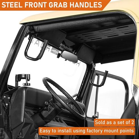 Hooke Road Wrangler YJ Front Steel Grab Handles for 1987-1995 Jeep Wrangler YJ - (Pack of 2) in Saudi Arabia