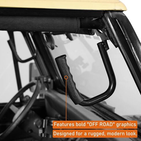 Hooke Road Wrangler YJ Front Steel Grab Handles for 1987-1995 Jeep Wrangler YJ - (Pack of 2) in Saudi Arabia