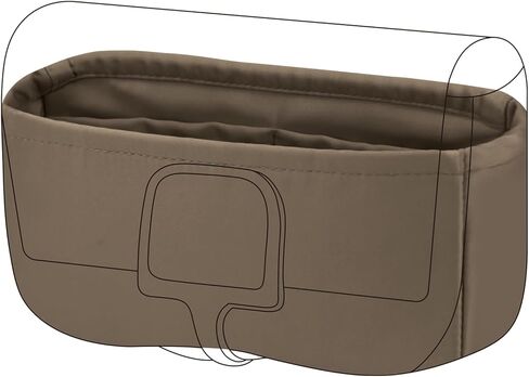 DGAZ Silky Purse Organizer Insert Fits Hermes Della Cavalleria Bags, Luxury Handbag & Tote Organizers, Simplicity bag organizer(Della Cavalleria Elan,Etoupe Grey) in Saudi Arabia