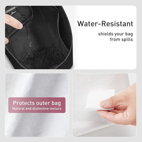 ملحق منظم المحفظة متوافق مع حقيبة دلو LV Noe BB، منظم حقيبة Dupontpaper خفيف الوزن ومقاوم للماء للحقائب الفاخرة (أبيض/أسود) in Kuwait