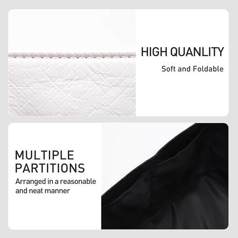 ملحق منظم المحفظة متوافق مع حقيبة دلو LV Noe BB، منظم حقيبة Dupontpaper خفيف الوزن ومقاوم للماء للحقائب الفاخرة (أبيض/أسود) in Kuwait