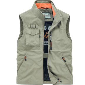 سترة صيد خارجية للرجال، سترة ناعمة للسفر والعمل والسفاري، سترة كاجوال بدون أكمام in Kuwait