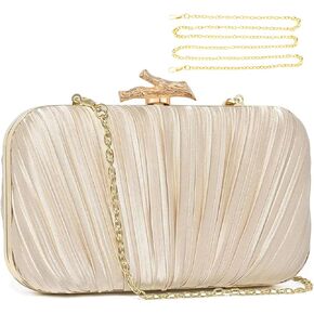 حقيبة سهرة أنيقة للنساء، حقيبة كلاتش مطوية من الساتان، لحفلات الزفاف والمناسبات الرسمية in Kuwait