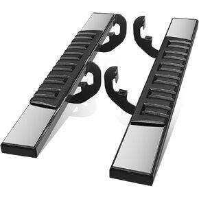 لوحات تشغيل Auto Dynasty 6 بوصة متوافقة مع 2019-2026 Chevy Silverado GMC Sierra 1500 2500HD 3500HD الكابينة العادية، قضبان نيرف الألومنيوم، الكروم، خطوات جانبية غير قابلة للانزلاق 2020 2021 2022 2023 2024 2025 in Kuwait