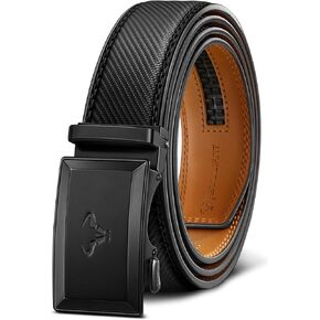 BULLIANT Men Belt,Ratchet Leather Belt Click Adjustable for Men Jeans Dress Casual 1 3/8-Cut to Fit in Kuwait