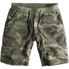 Mens Camo Sweat Shorts Drawstring Waist Camouflage Workout Gym Sports Training Cotton Running Shorts with Pocket in Saudi Arabia