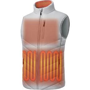 DEOLAX Men's Heated Vest with USB-C Rechargeable Battery Lightweight Waterpoor Soft Shell Quilted Heating Vest for Men in Kuwait