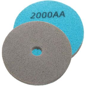 HARFINGTON قطعتان من وسادات تلميع الإسفنج الماسية بقطر 12.7 سم وقطر 1000 حبيبة من ألياف رمل الصنفرة وسادة تلميع للاستخدام الرطب للحجر والخرسانة والرخام عجلة تلميع، أخضر وردي in Kuwait