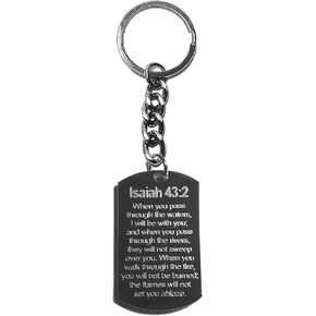 Hat Shark Isaiah 43:2 Bible Verse - Metal Ring Key Chain Keychain in Kuwait