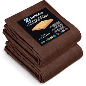 1 حزمة قماش القنب 6 × 8 قدم، 12 أوقية، مع حلقات مقاومة للصدأ، مقاومة للماء، غطاء من القماش المشمع متعدد الأغراض للخدمة الشاقة لخيمة المظلة، السقف، التخييم، كومة الخشب (أسمر) in Kuwait