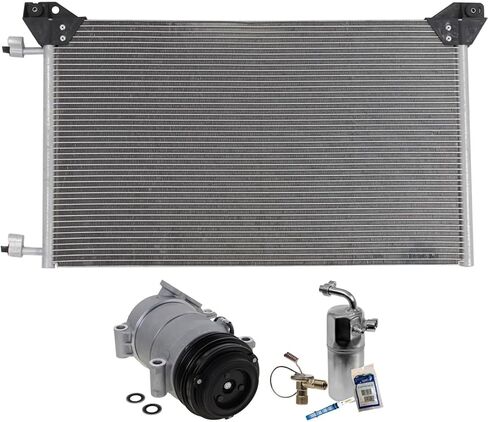 Replacement A/C Compressor Kit fits Chevrolet Silverado 1500, Chevrolet Silverado 2500 V8 4.8L5.3L (HU6, 1-Bolt Hose Mount) in Saudi Arabia