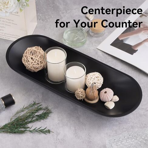 وعاء مزخرف كبير لديكور المنزل، وعاء عجين طويل لطاولة المدخل، قطع مركزية لطاولة القهوة، وعاء فاكهة بسيط لتزيين طاولة المطبخ (أسود) in Kuwait