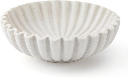 وعاء ديكور كبير، وعاء فواكه من الراتنج لطاولة المطبخ، وعاء مدخل مكشكش على شكل صدفي، وعاء محفظة حديث مقاس 10 بوصة لديكور المنزل، حجر صناعي بيج in Kuwait