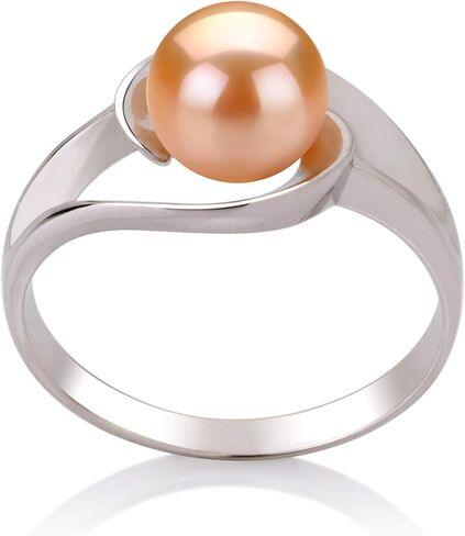 Clare Pink 6-7mm AAA Quality Freshwater 925 Sterling Silver Cultured Pearl Ring For Women in Saudi Arabia