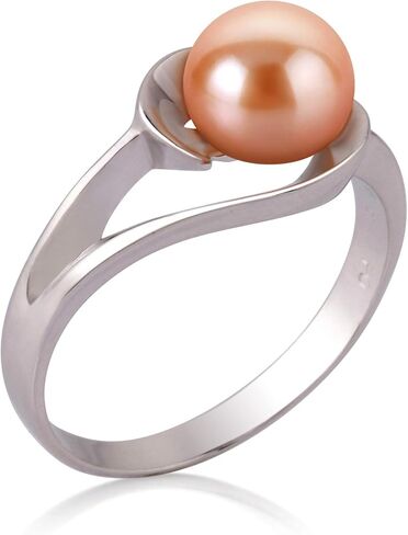 Clare Pink 6-7mm AAA Quality Freshwater 925 Sterling Silver Cultured Pearl Ring For Women in Saudi Arabia