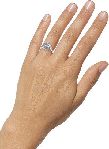 Charter Club Silver-Tone Double Halo Crystal Center Ring Size 8 in Saudi Arabia