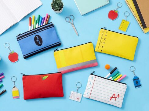 مجموعة من 10 قطع من هدايا تقدير المعلم من Lucky Sea، حقيبة مكياج بسحاب مع 10 قطع من سلسلة المفاتيح لمستلزمات العودة إلى المدرسة والفصول الدراسية in Kuwait