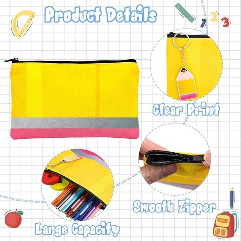 مجموعة من 10 قطع من هدايا تقدير المعلم من Lucky Sea، حقيبة مكياج بسحاب مع 10 قطع من سلسلة المفاتيح لمستلزمات العودة إلى المدرسة والفصول الدراسية in Kuwait